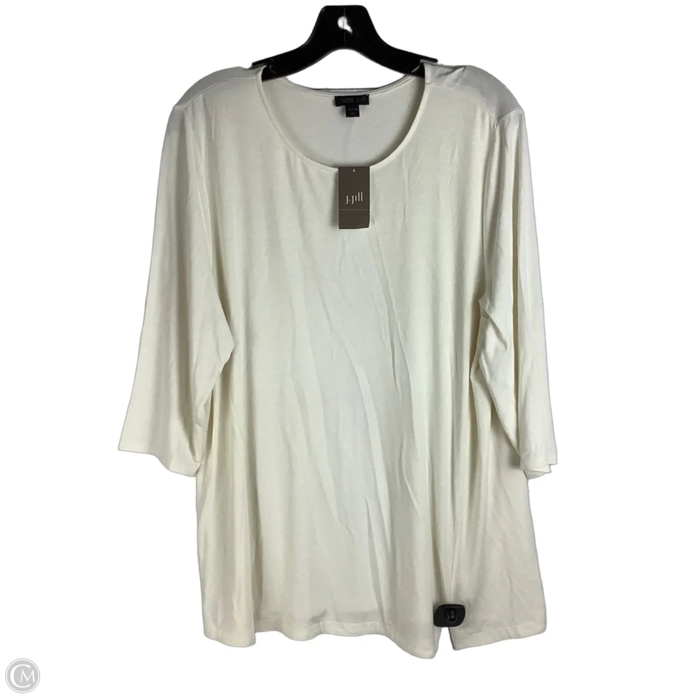 Top 3/4 Sleeve By J. Jill In Cream, Size: L Tall
