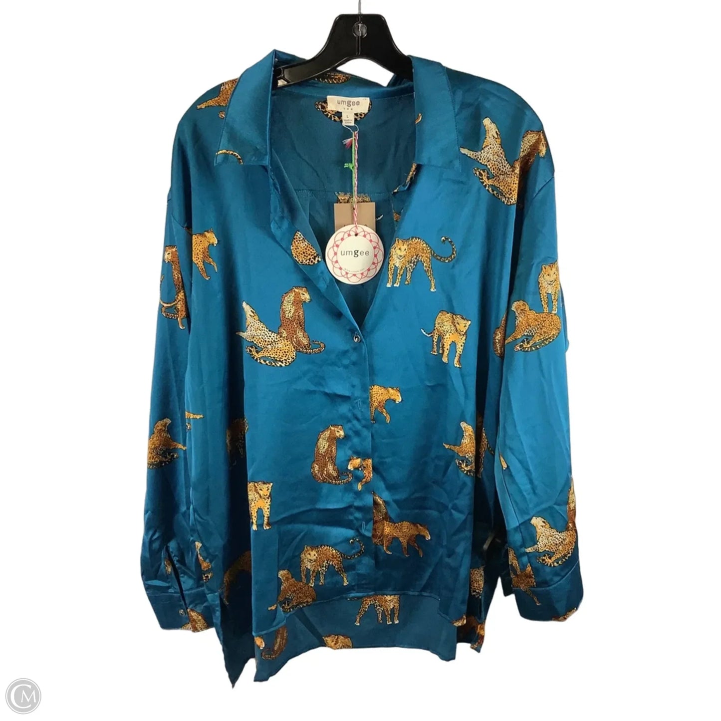 Top Long Sleeve By Umgee In Blue, Size: L