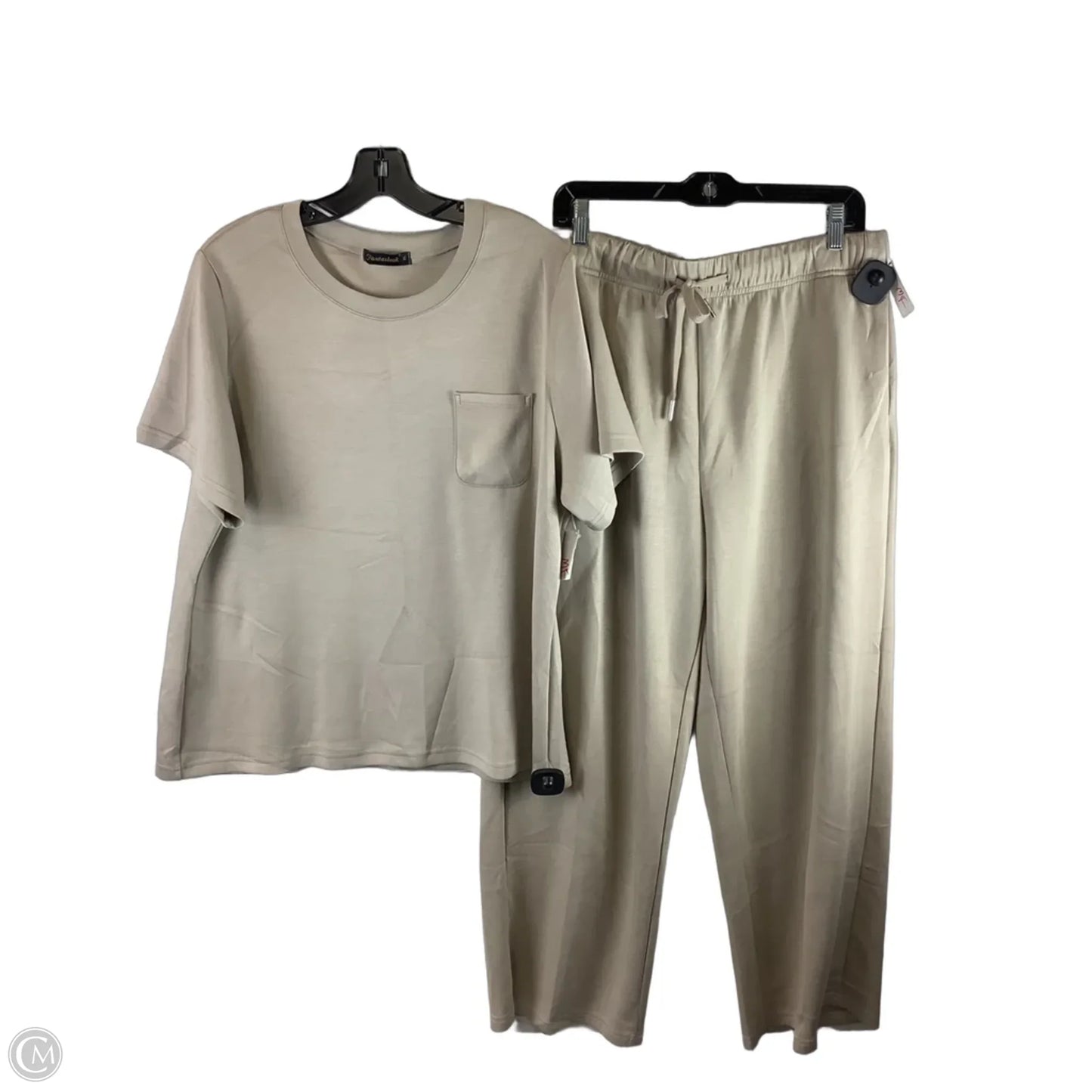 Pants Set 2pc By Clothes Mentor In Tan, Size: Xl