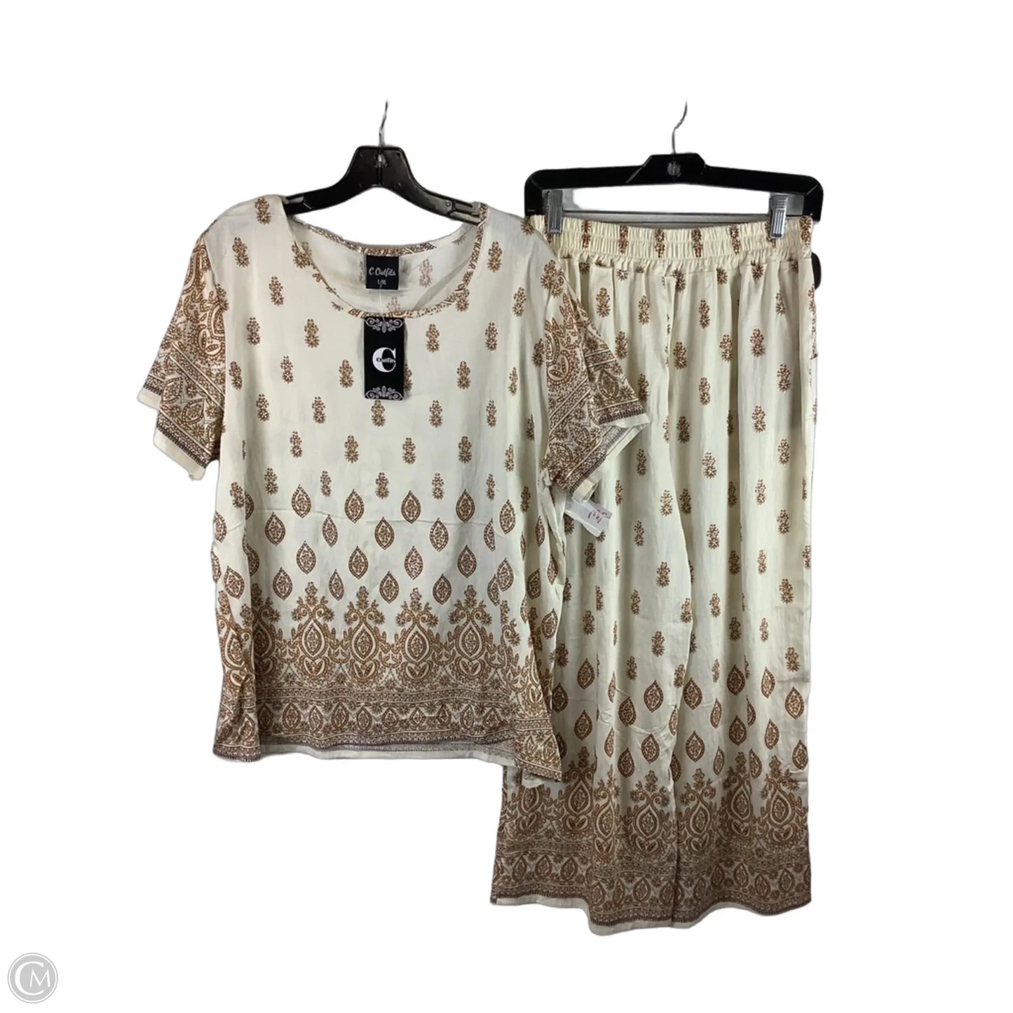 Pants Set 2pc By Cmc In Tan, Size: L