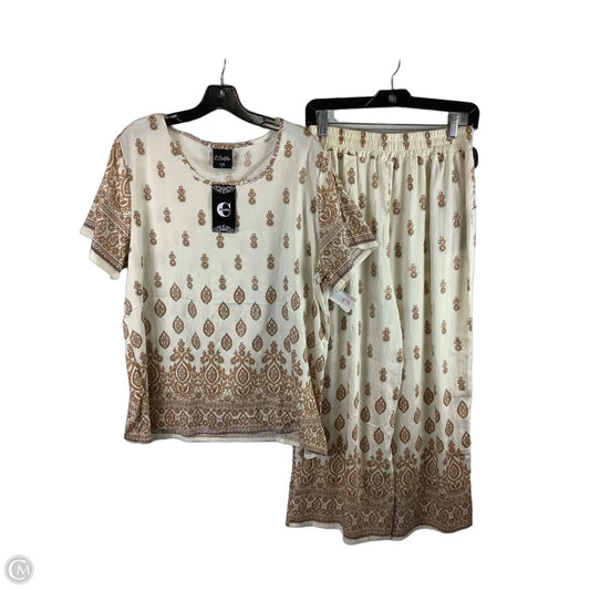 Pants Set 2pc By Cmc In Tan, Size: L