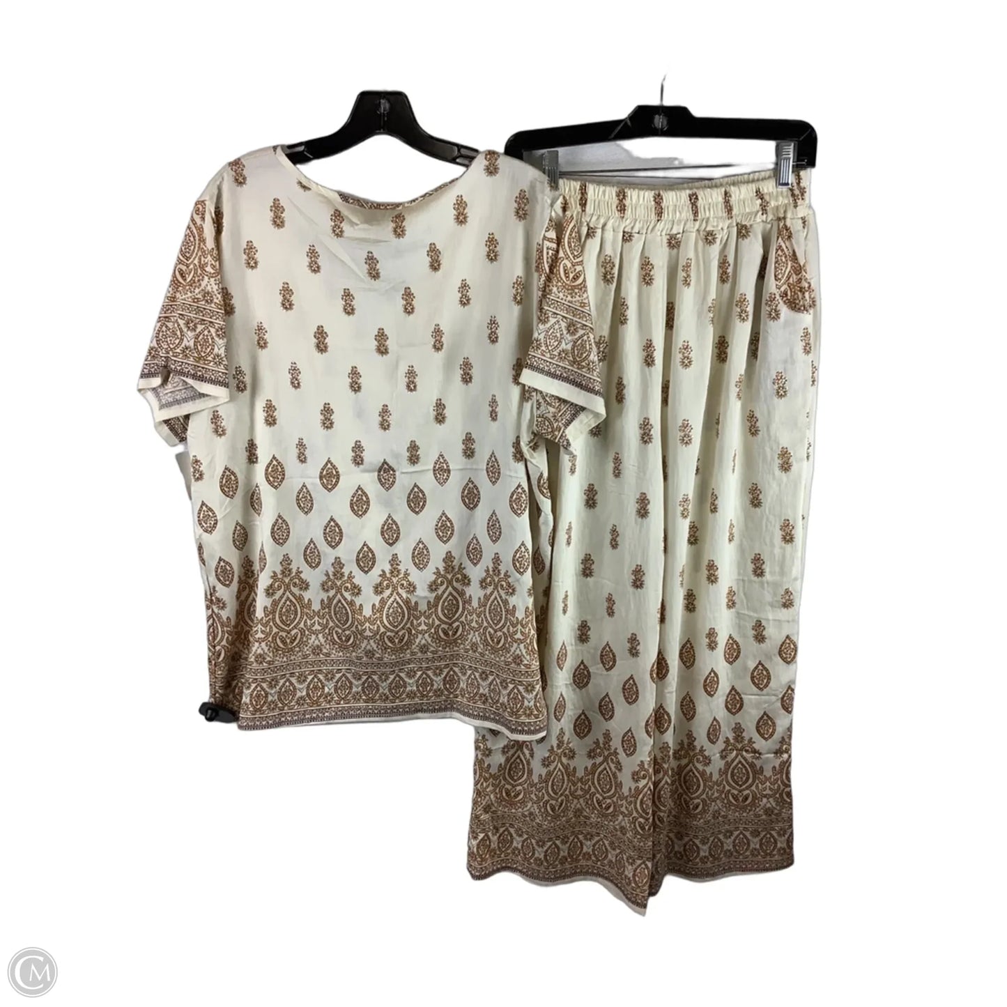 Pants Set 2pc By Cmc In Tan, Size: L