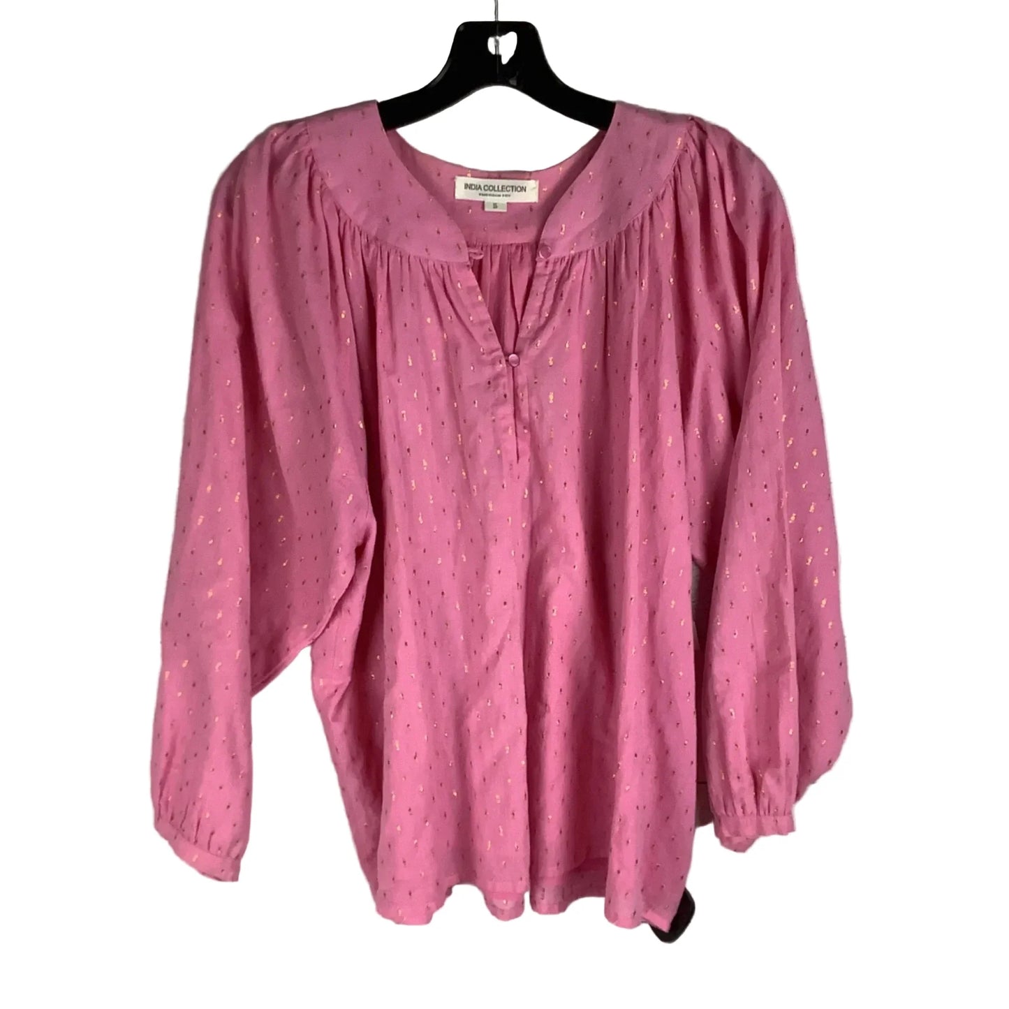Top Long Sleeve By Cmc In Pink, Size: S