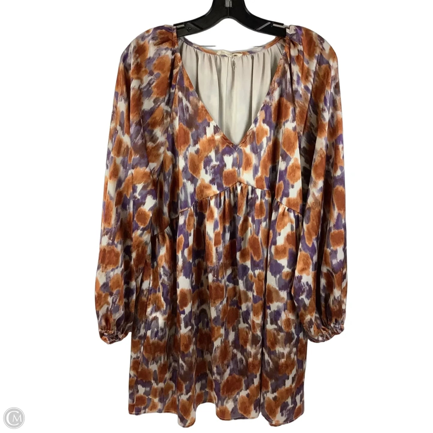 Dress Casual Short By Entro In Orange & Purple, Size: L