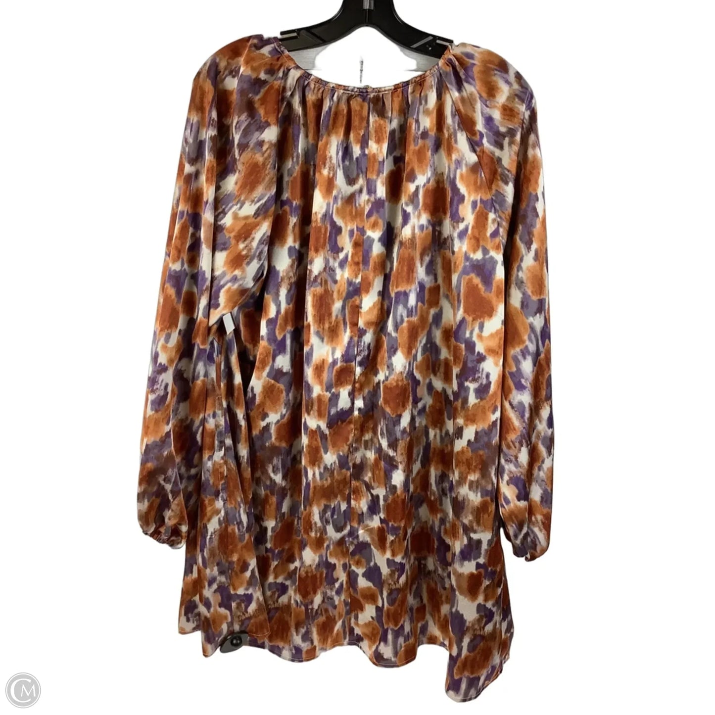 Dress Casual Short By Entro In Orange & Purple, Size: L