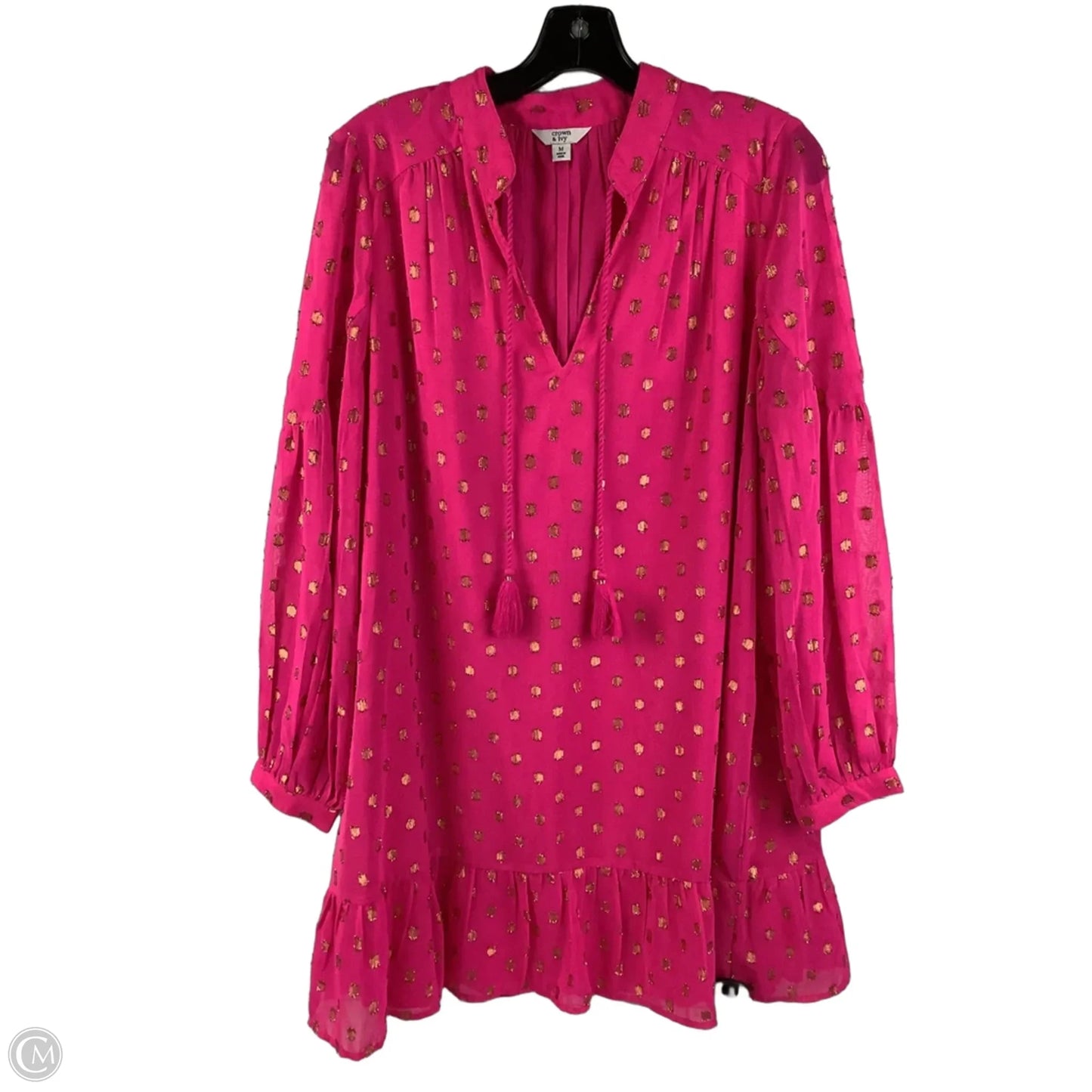 Dress Casual Short By Crown And Ivy In Pink, Size: M