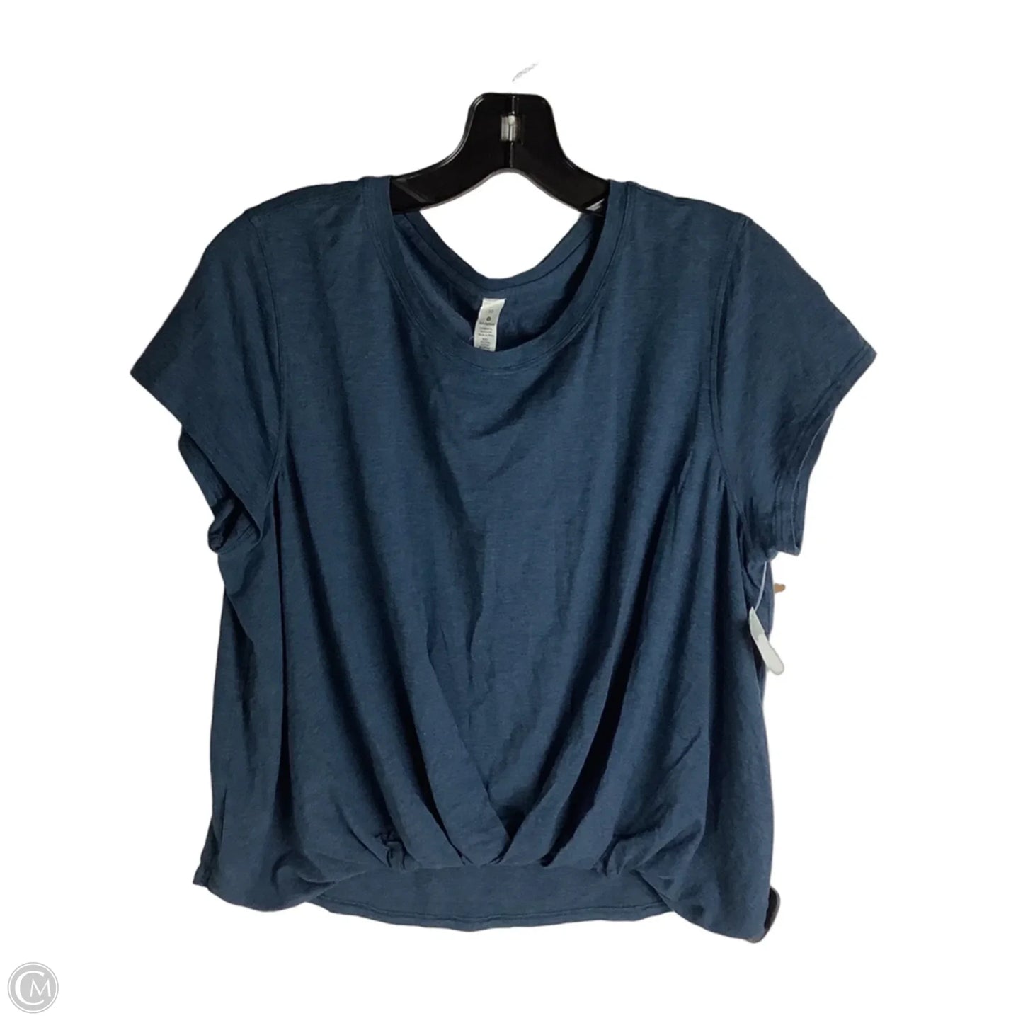 Top Short Sleeve By Lululemon In Blue, Size: 10