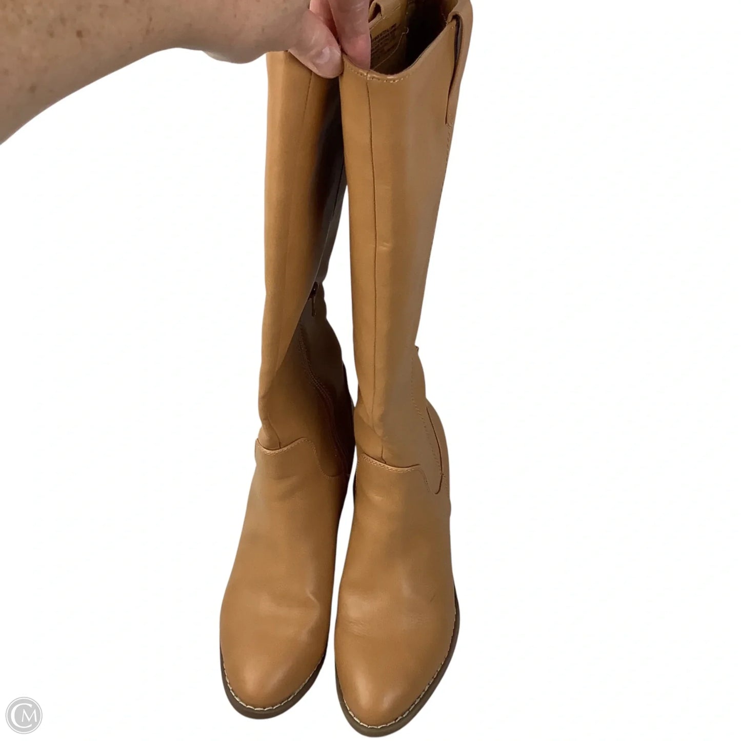 Boots Knee Heels By Universal Thread In Brown, Size: 8