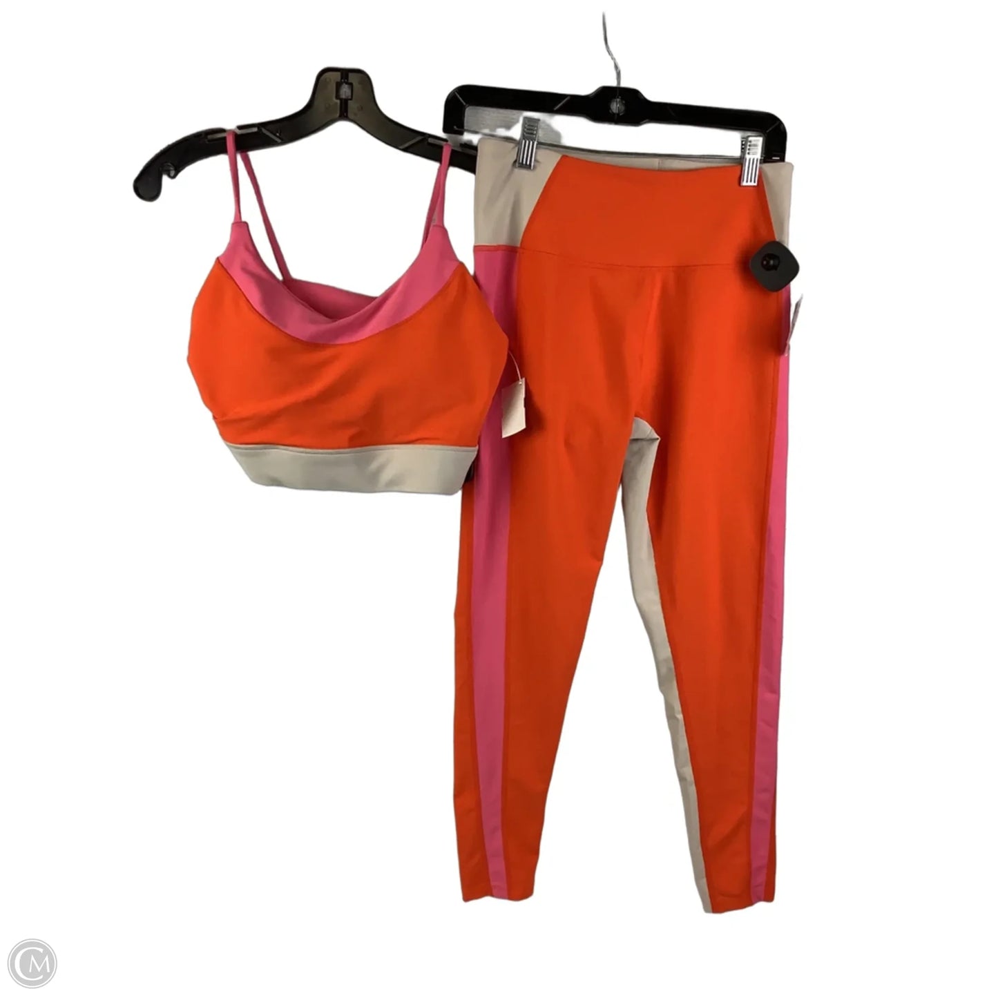 Athletic Pants 2pc By Sage In Orange & Pink, Size: M