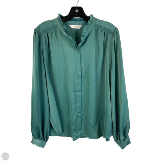 Top Long Sleeve By Lc Lauren Conrad In Green, Size: Xxl