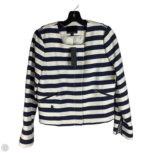 Jacket Denim By Banana Republic In Striped Pattern, Size: 6
