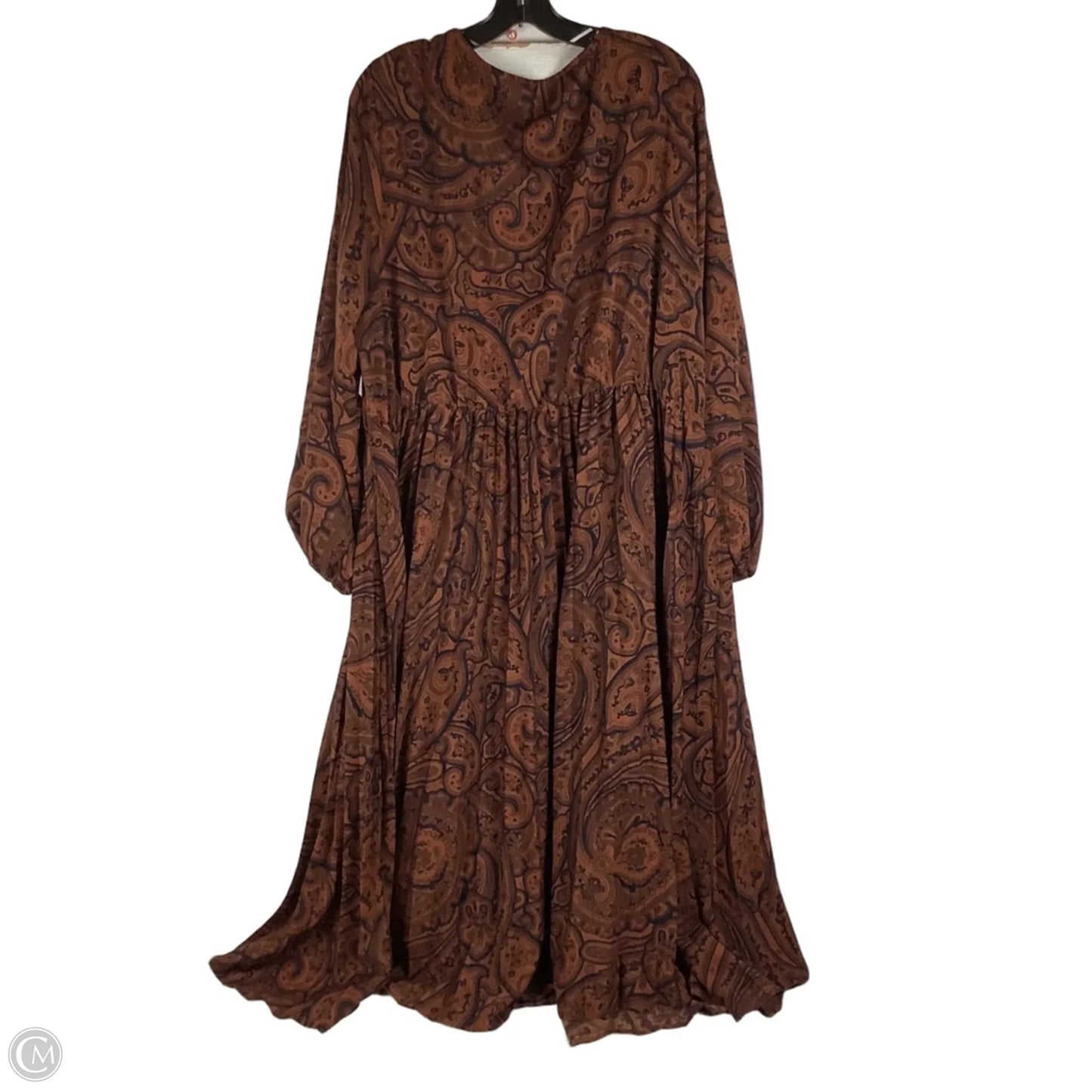 Dress Casual Midi By Clothes Mentor In Black & Brown, Size: 22/24