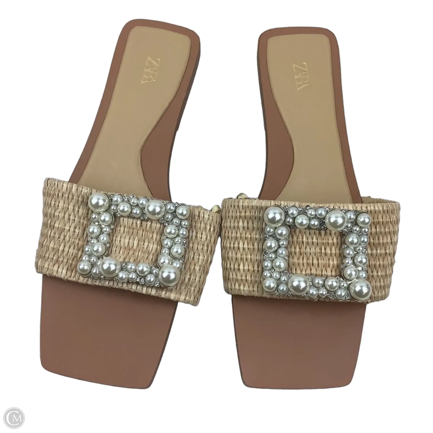 Sandals Flats By Zara In Beige, Size: 6.5