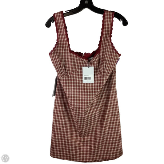 Dress Party Short By Princess Polly In Red & White, Size: 12