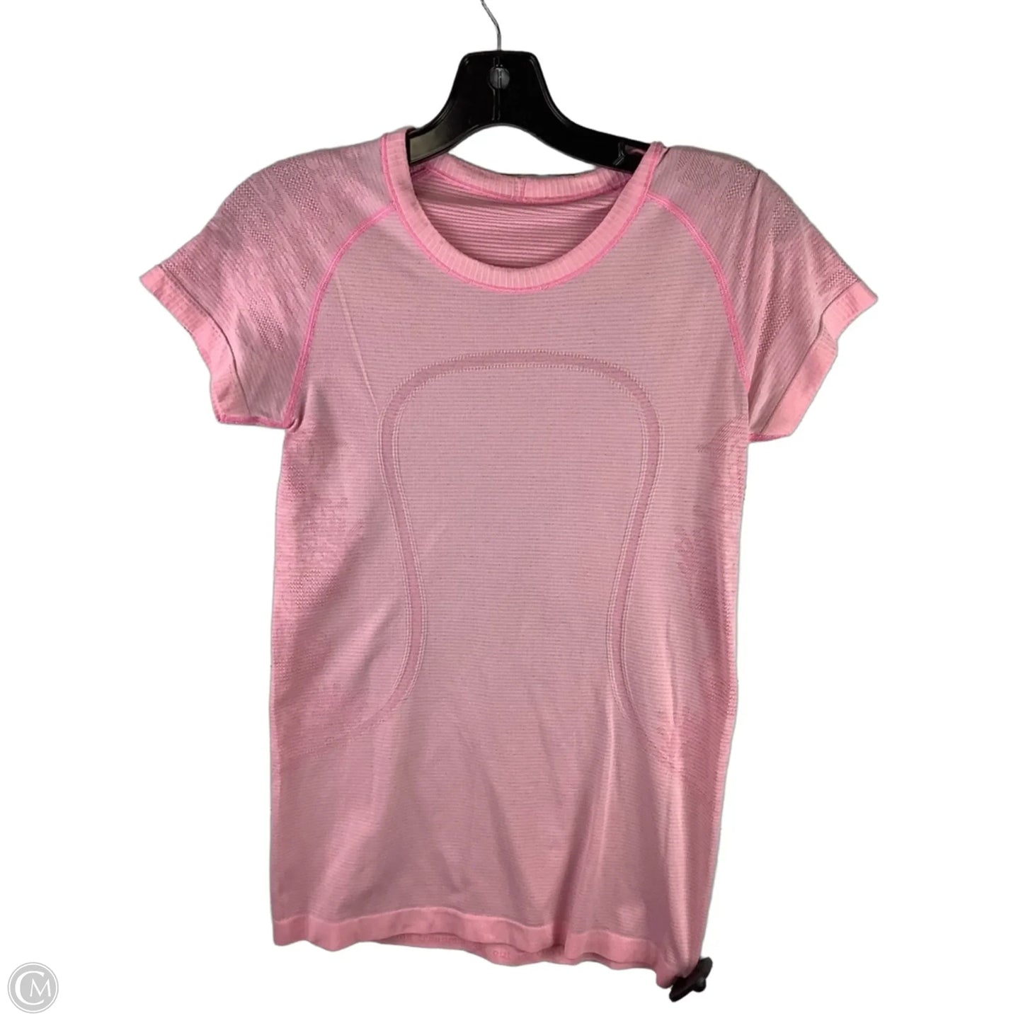 Athletic Top Short Sleeve By Lululemon In Pink, Size: 8