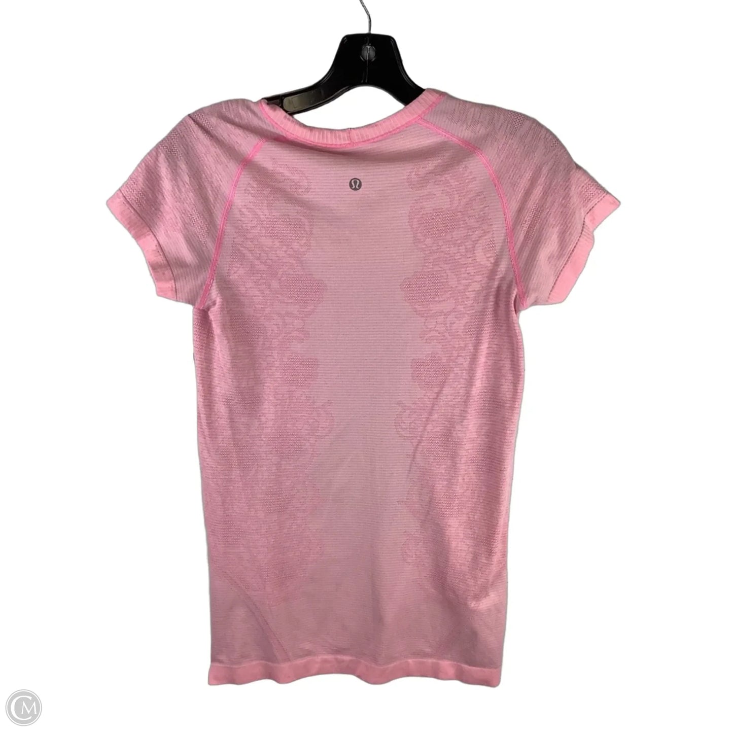 Athletic Top Short Sleeve By Lululemon In Pink, Size: 8