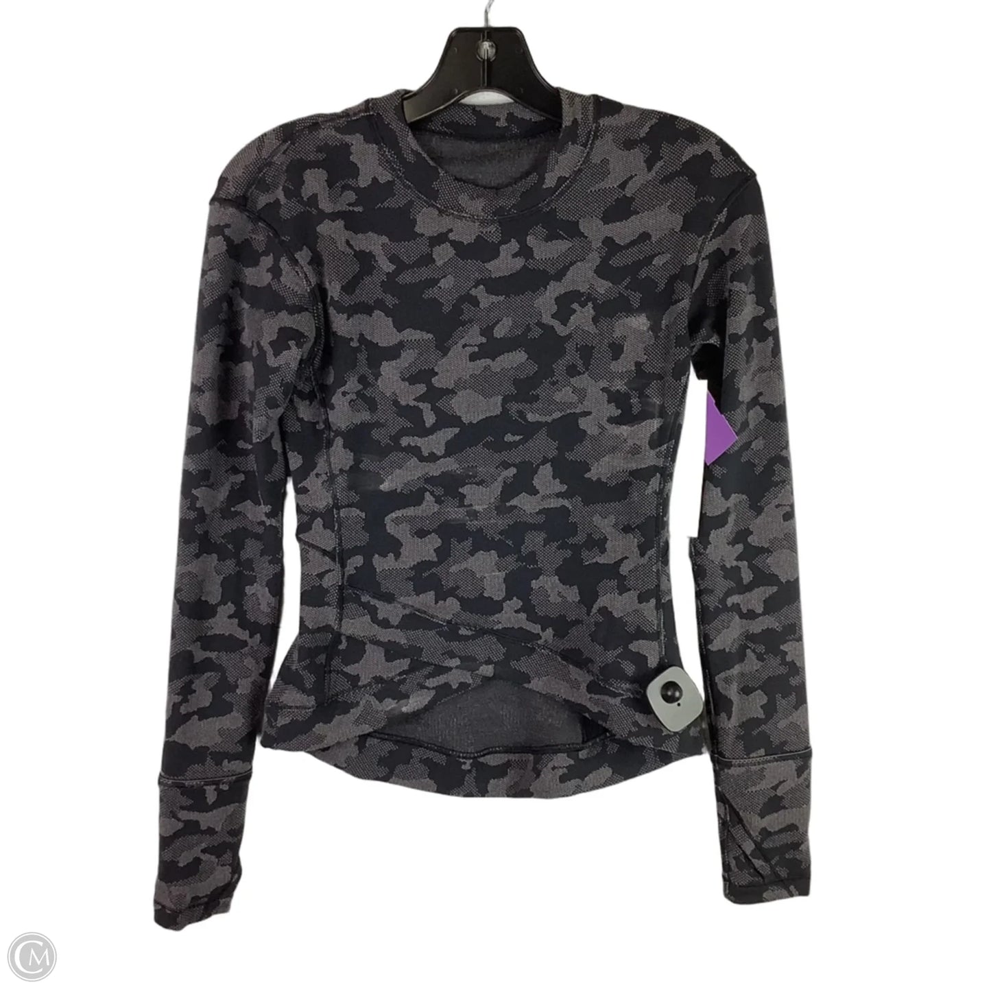 Athletic Top Long Sleeve Crewneck By Lululemon In Camouflage Print, Size: 2