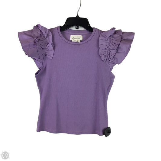 Top Short Sleeve By Anthropologie In Purple, Size: Xs