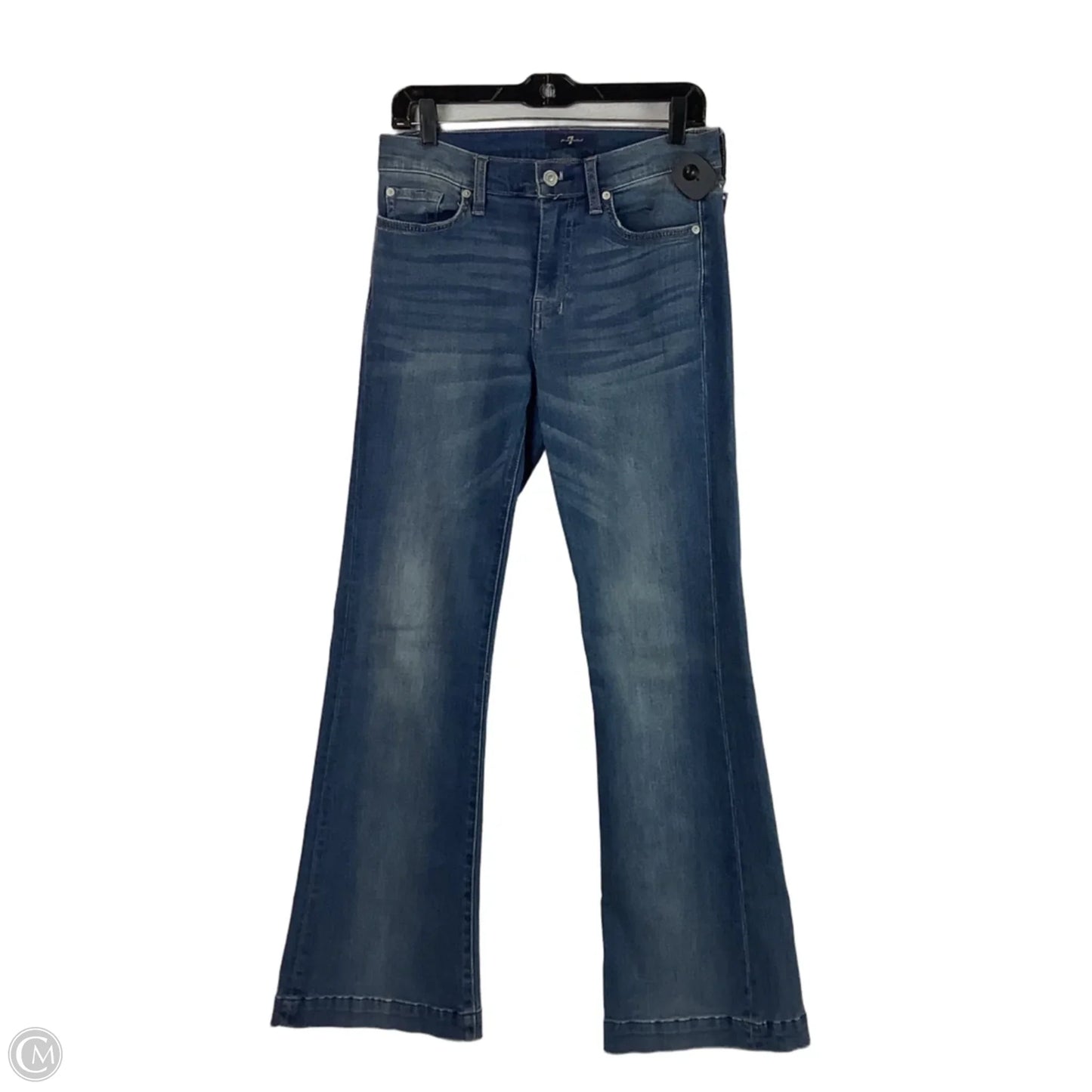 Jeans Boot Cut By 7 For All Mankind In Blue Denim, Size: 4 (27)