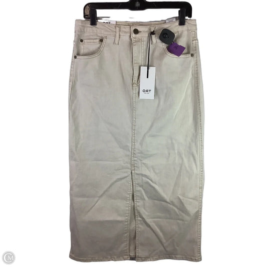 Skirt Maxi By Oat In Cream, Size: 10