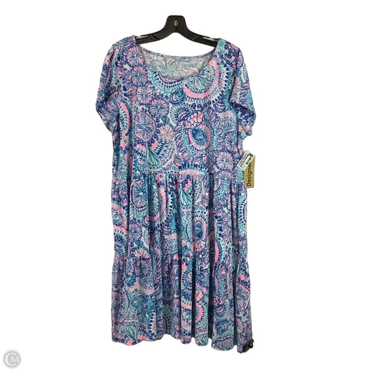Dress Designer By Lilly Pulitzer In Blue & Pink, Size: Xxl