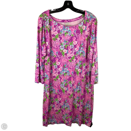 Dress Designer By Lilly Pulitzer In Floral Print, Size: Xxl