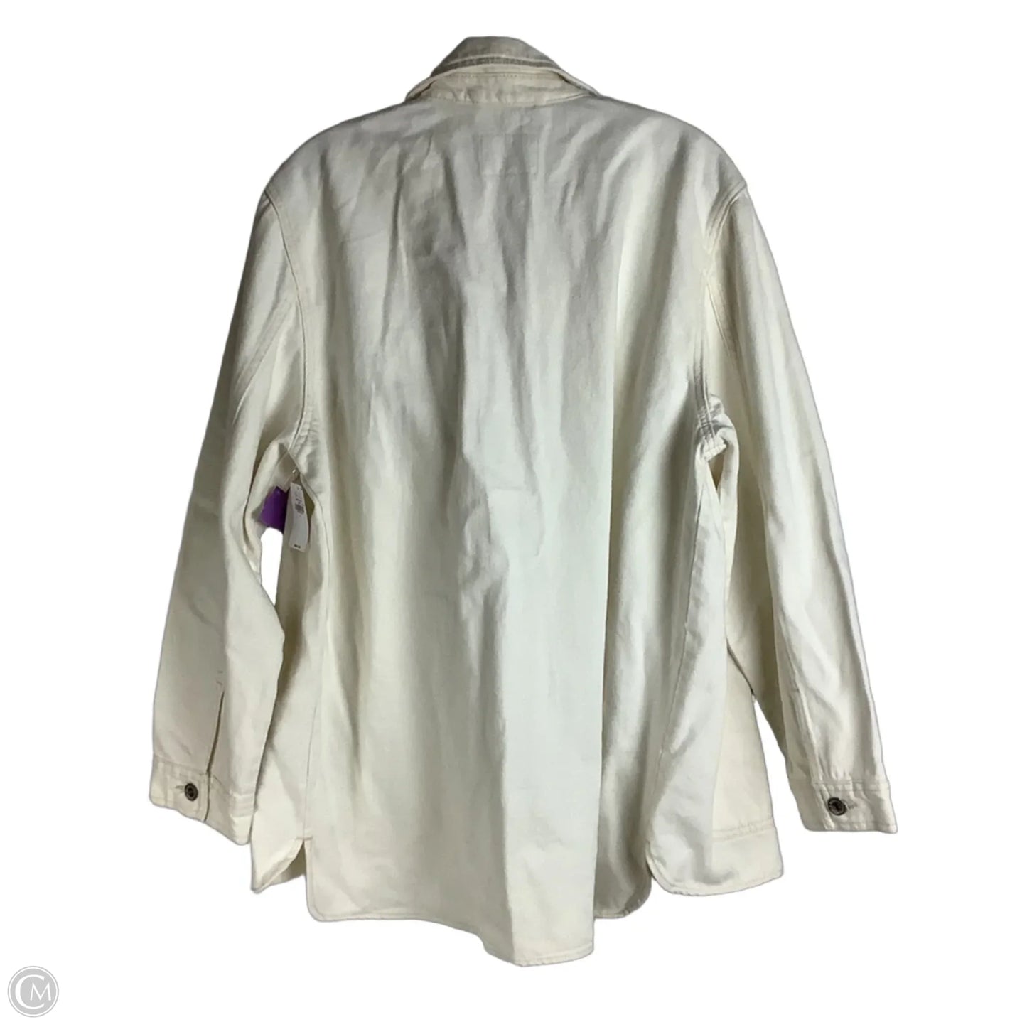 Jacket Denim By Old Navy In Cream, Size: L