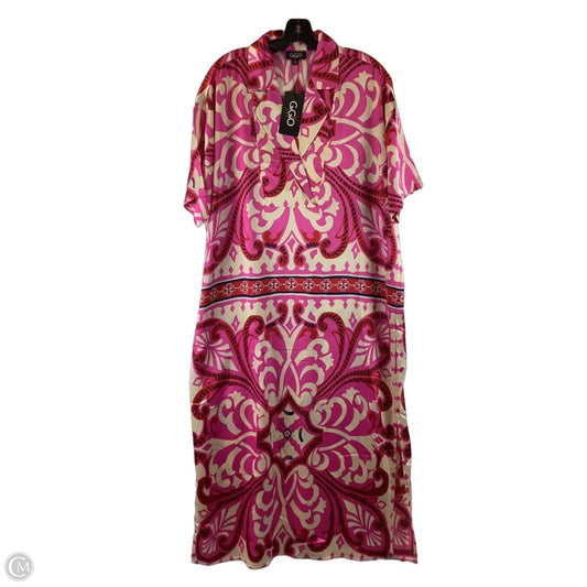 Dress Casual Maxi By Gigio In Pink & White, Size: S