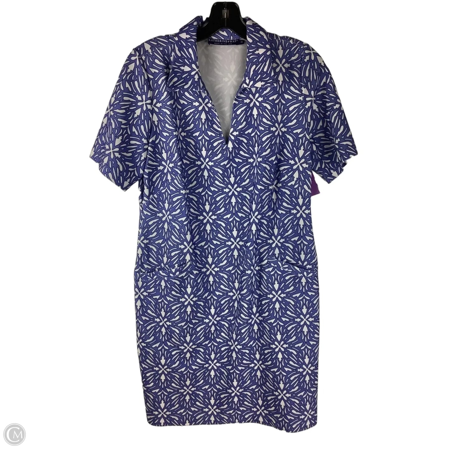 Dress Casual Short By Cma In Blue & White, Size: M