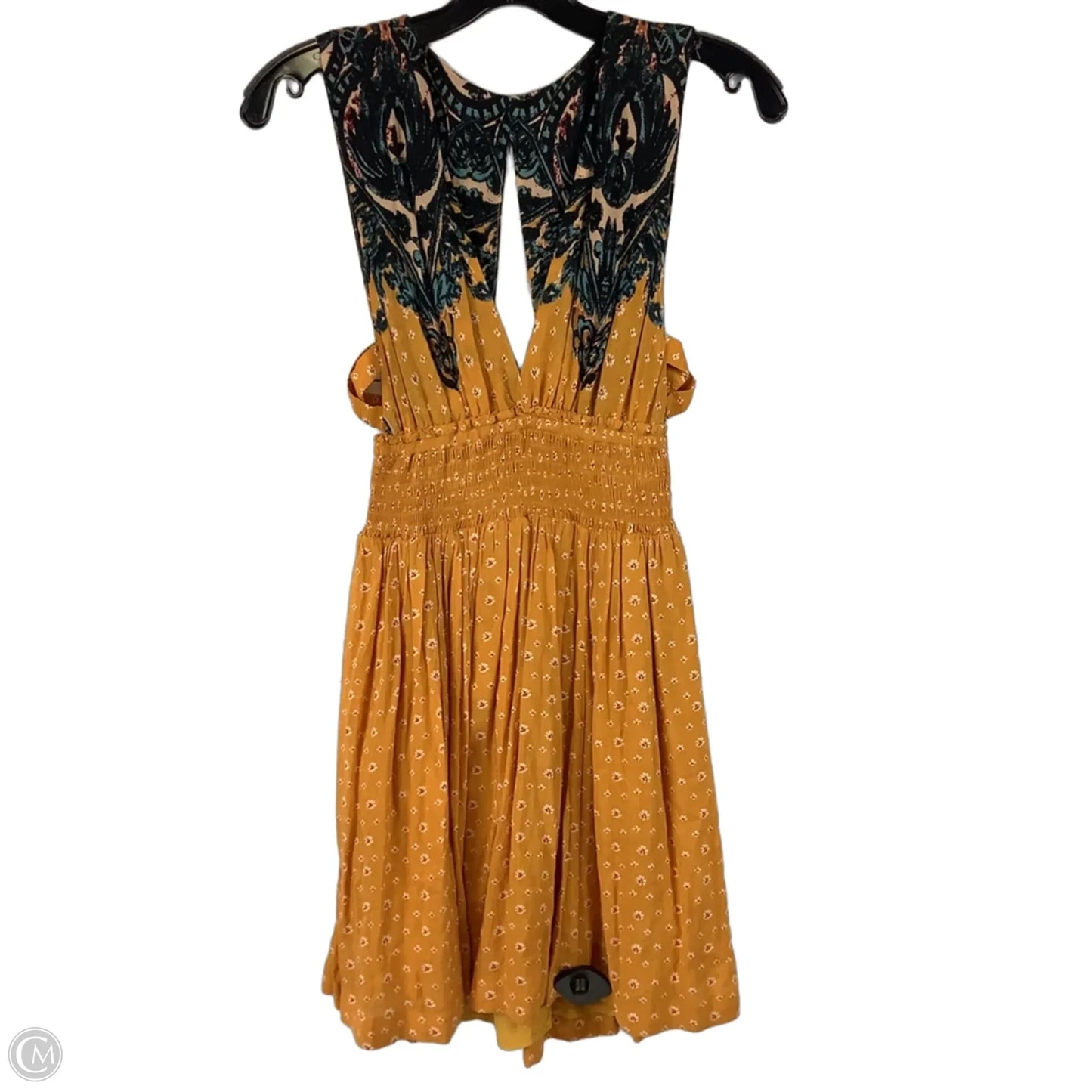 Dress Casual Short By Free People In Blue & Yellow, Size: S
