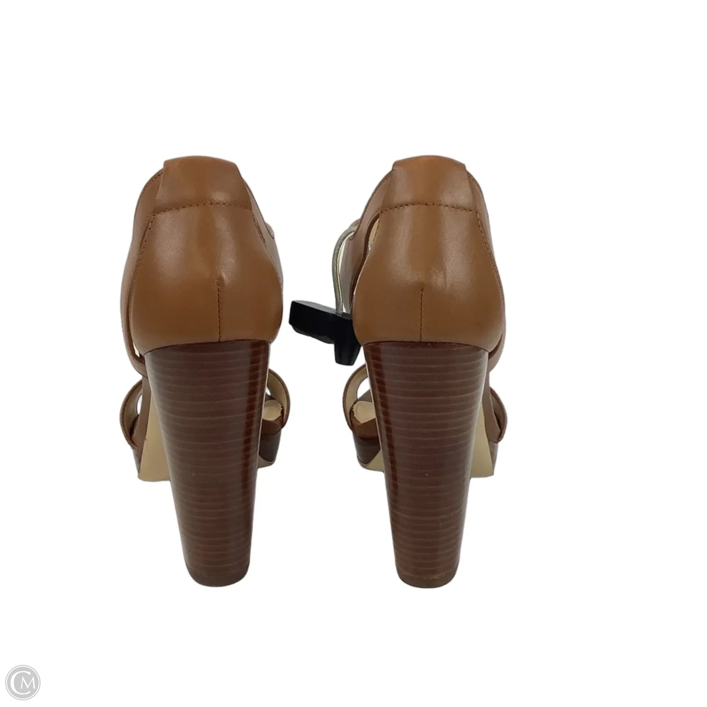 Sandals Heels Block By Michael By Michael Kors In Brown, Size: 7.5