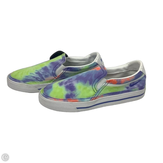Shoes Flats By Nike In Tie Dye Print, Size: 7