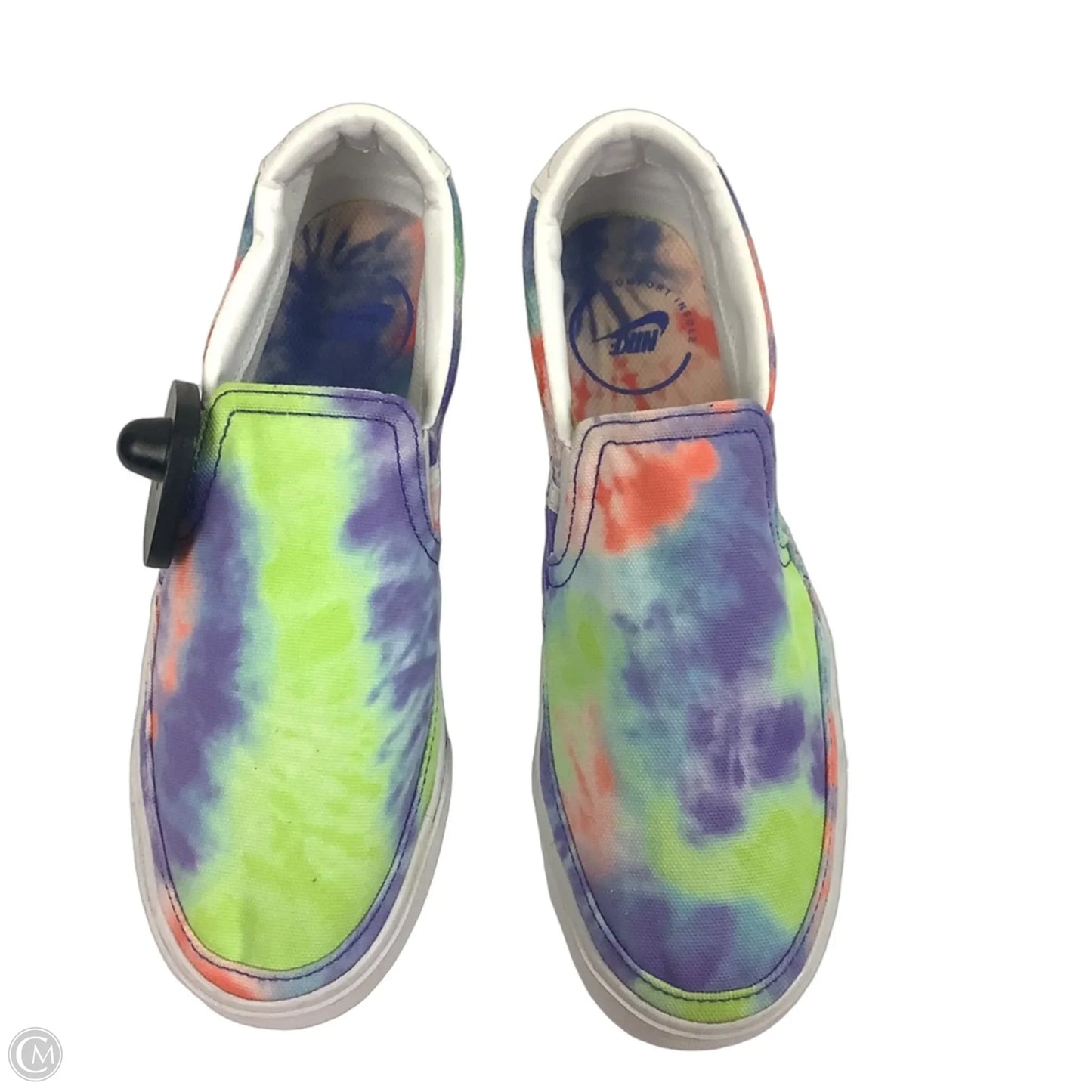 Shoes Flats By Nike In Tie Dye Print, Size: 7