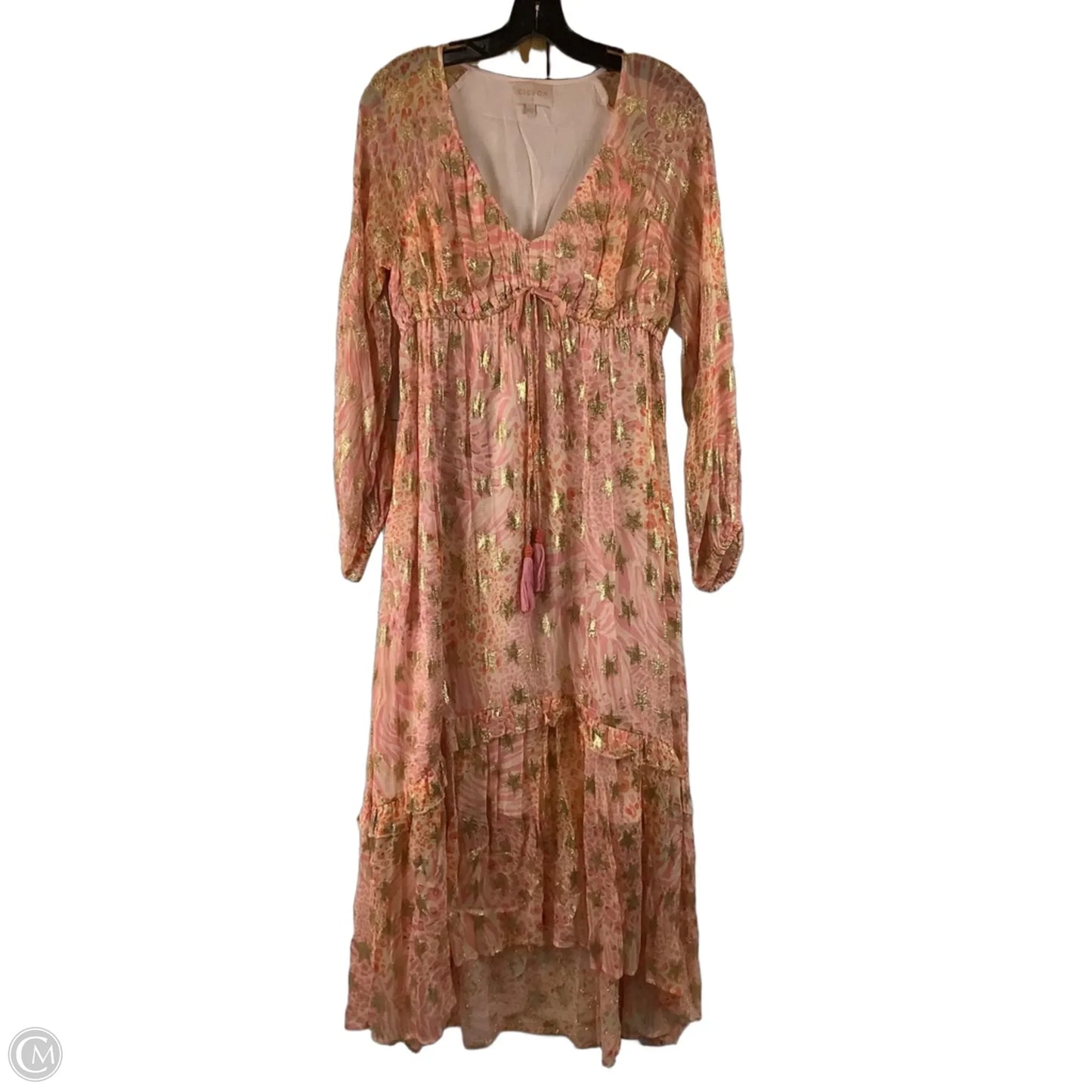 Dress Party Long By Cmb In Gold & Pink, Size: S