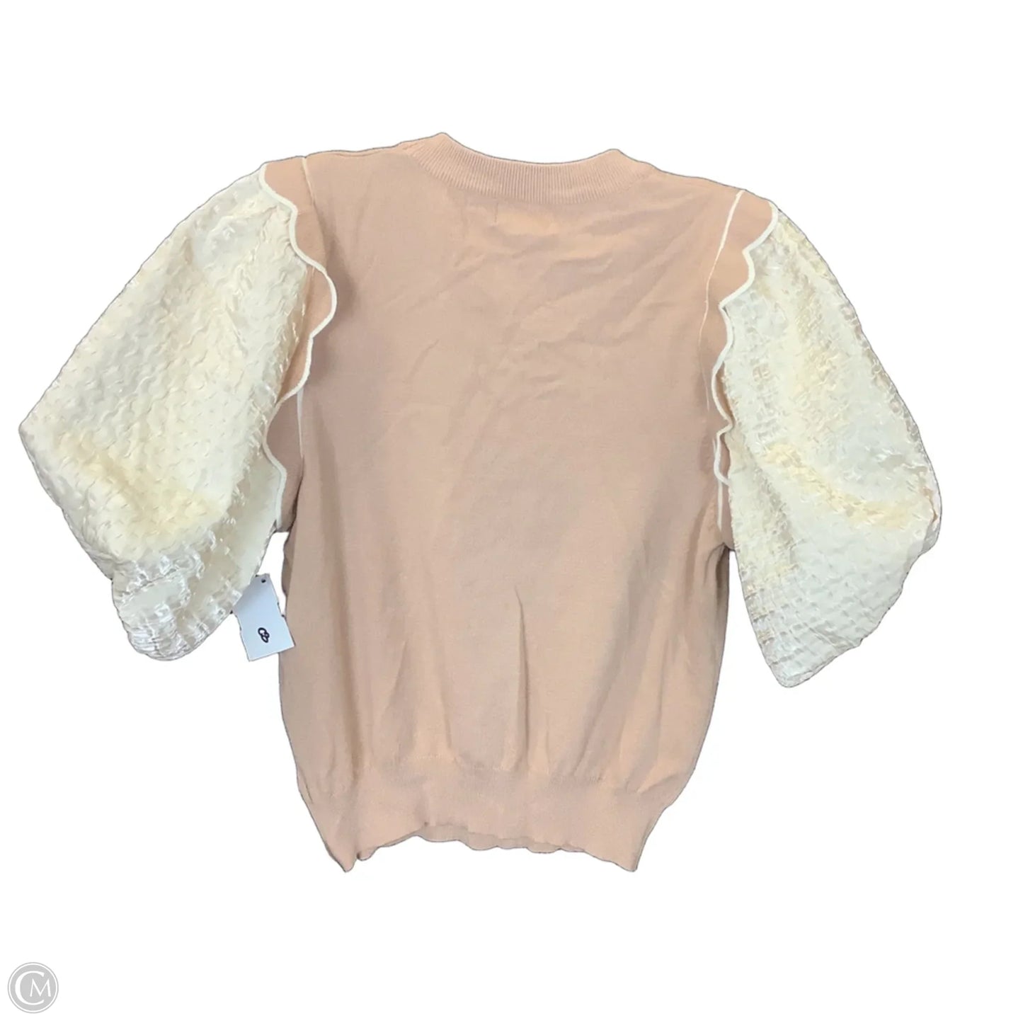 Top Short Sleeve By Ontwelfth In Beige, Size: S