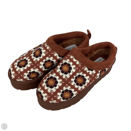 Shoes Heels Platform By Bamboo In Brown & White, Size: 6