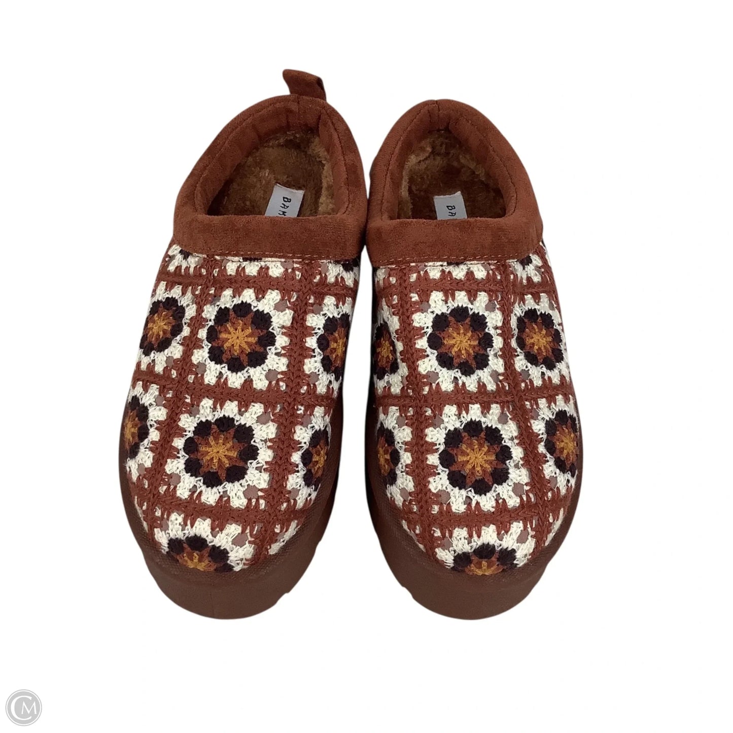Shoes Heels Platform By Bamboo In Brown & White, Size: 6
