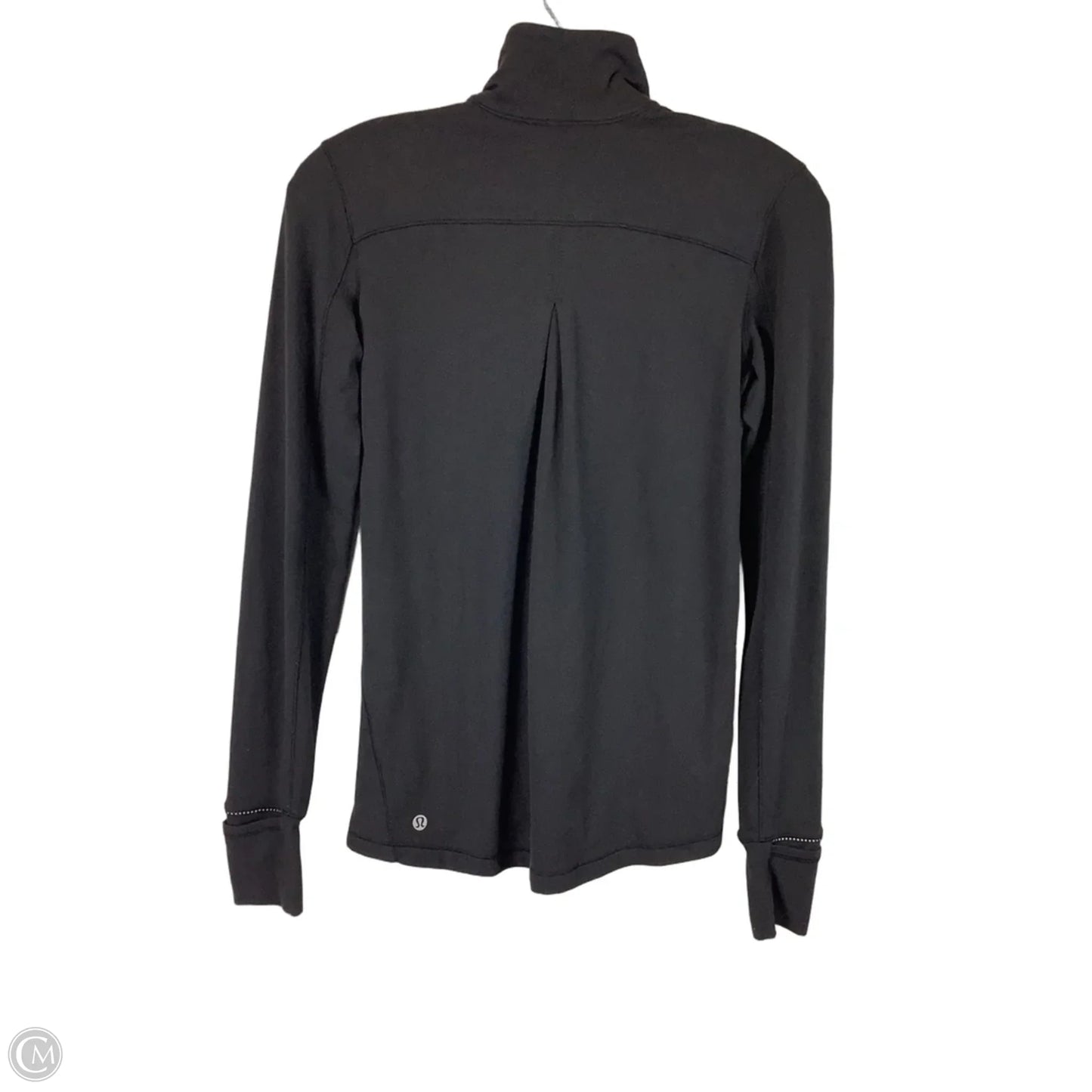 Athletic Top Long Sleeve Collar By Lululemon In Black