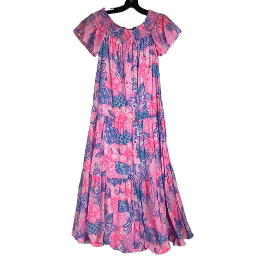 Dress Designer By Lilly Pulitzer In Blue & Pink, Size: Xxs