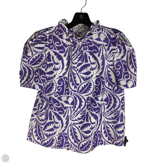 Top Short Sleeve By Thml In Purple & White, Size: S