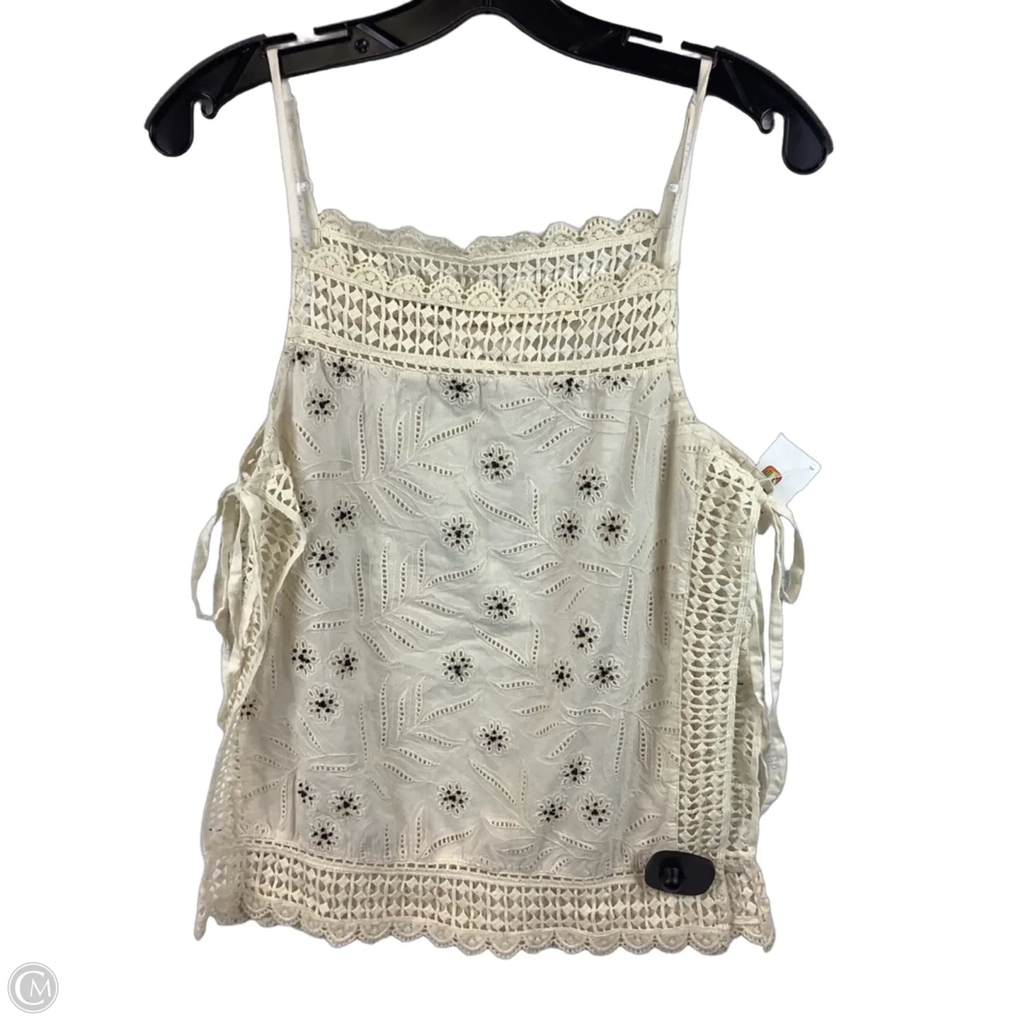 Top Sleeveless By Anthropologie In Black & Cream, Size: Osfm