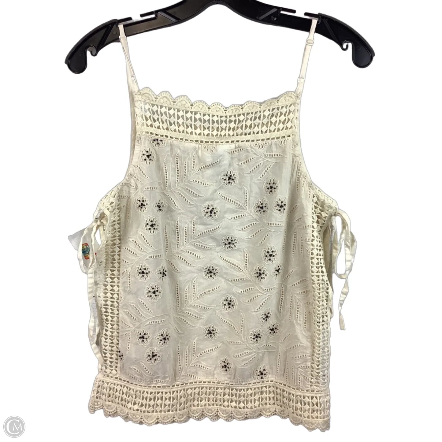 Top Sleeveless By Anthropologie In Black & Cream, Size: Osfm