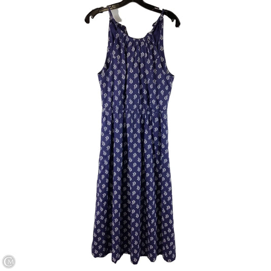 Dress Casual Midi By J. Crew In Blue & White, Size: 6