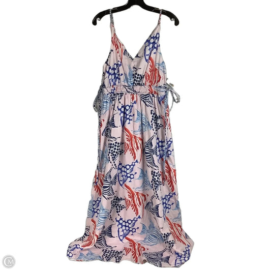 Dress Casual Maxi By Loft In Blue & Pink, Size: S