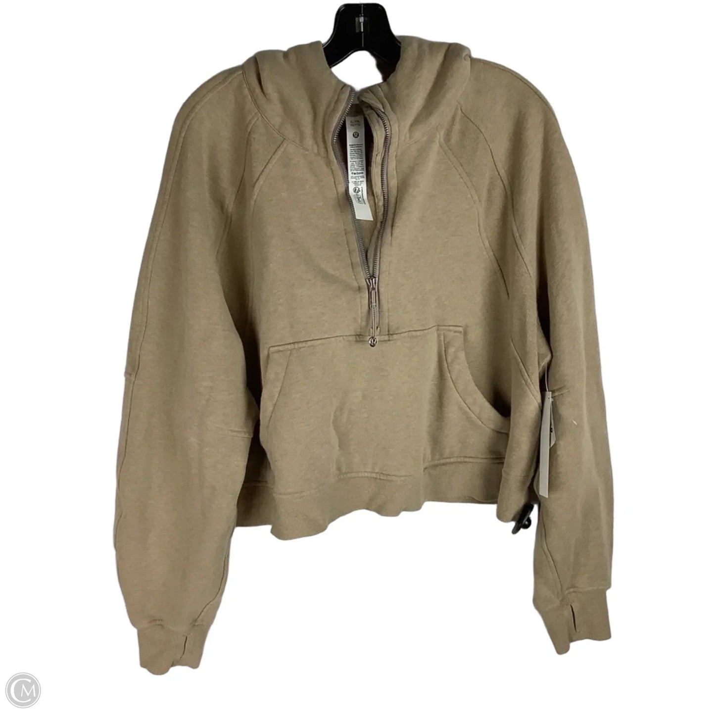 Sweatshirt Hoodie By Lululemon In Beige, Size: XL/XXL