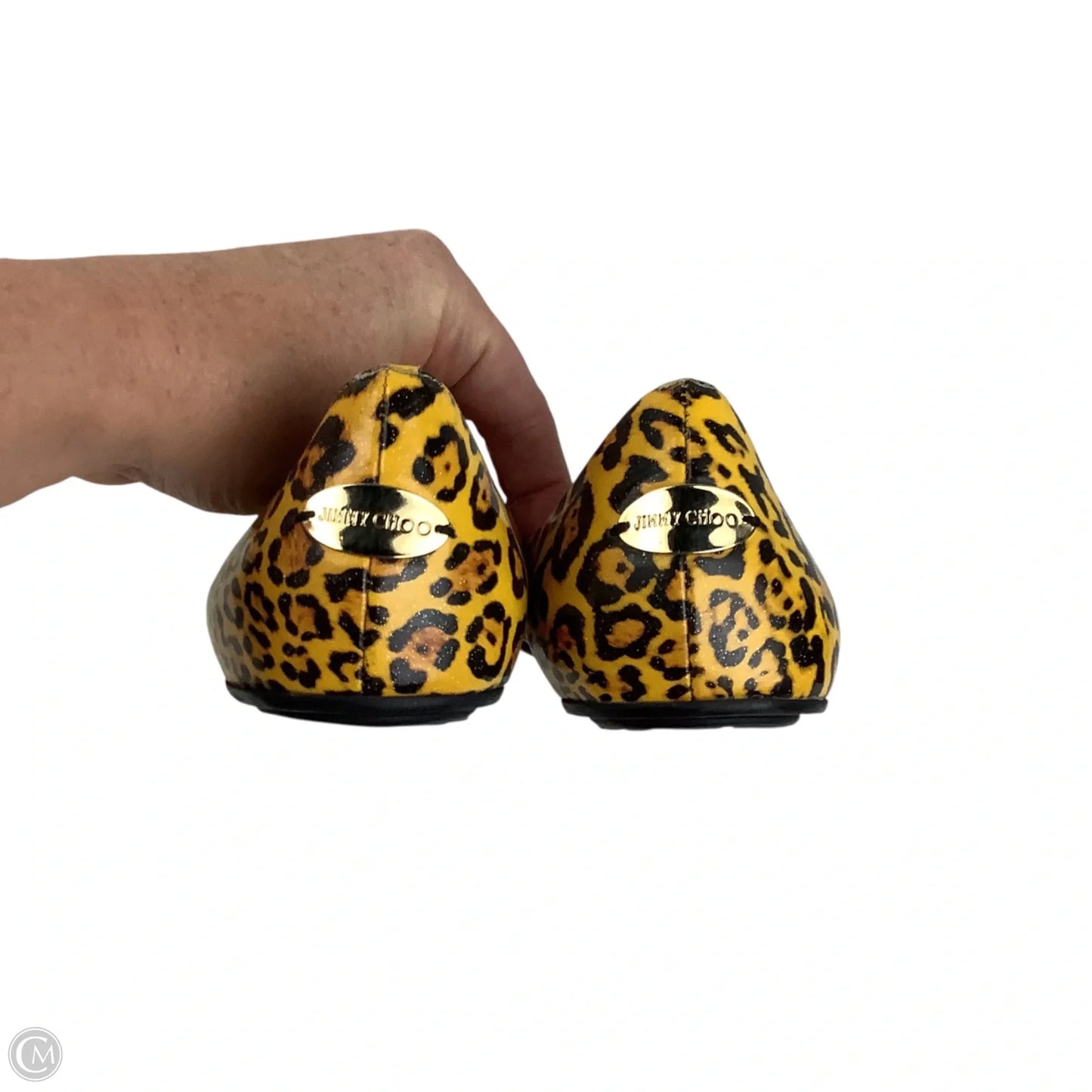 Shoes Luxury Designer By Jimmy Choo In Leopard Print, Size: 39.5