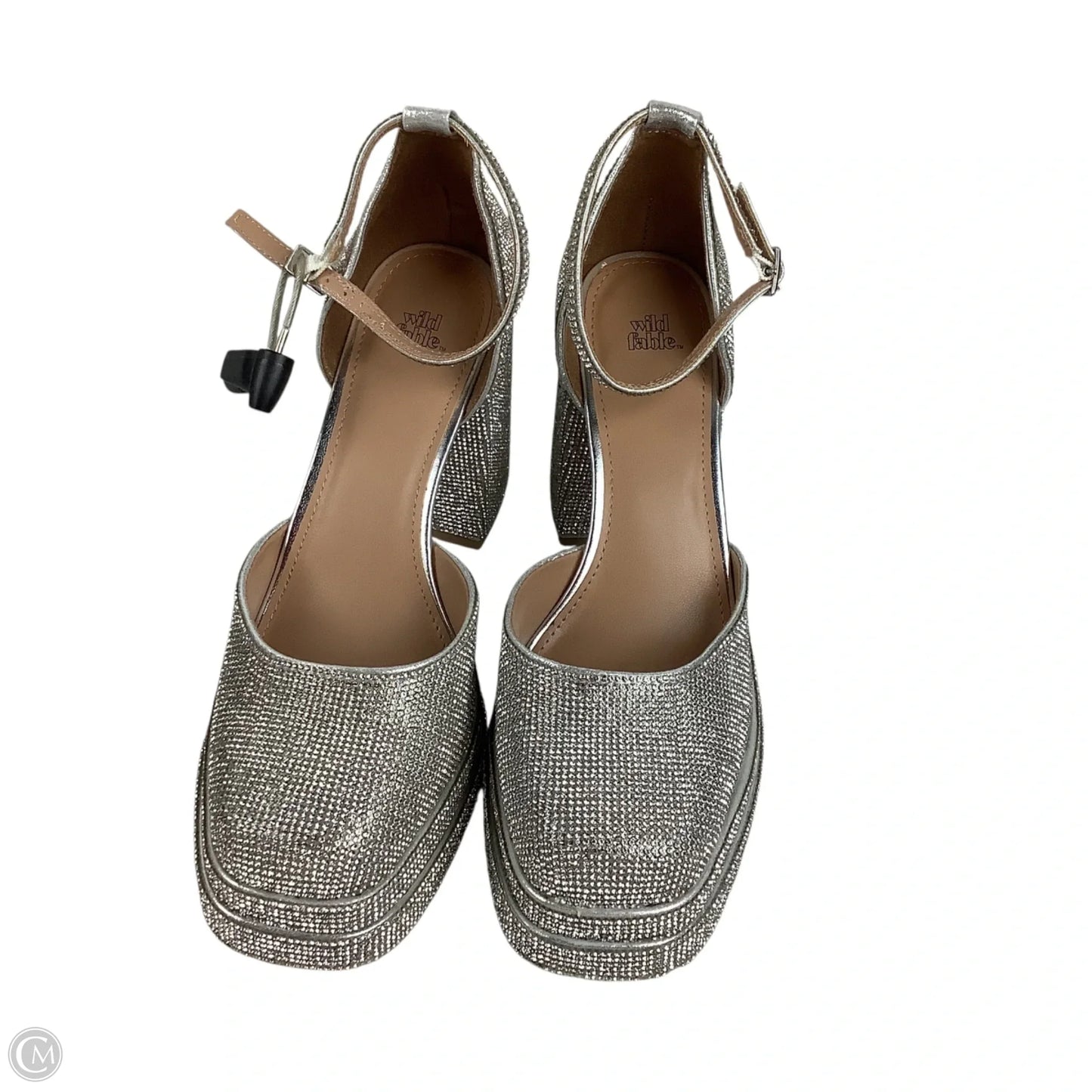 Shoes Heels Block By Wild Fable In Silver, Size: 8.5