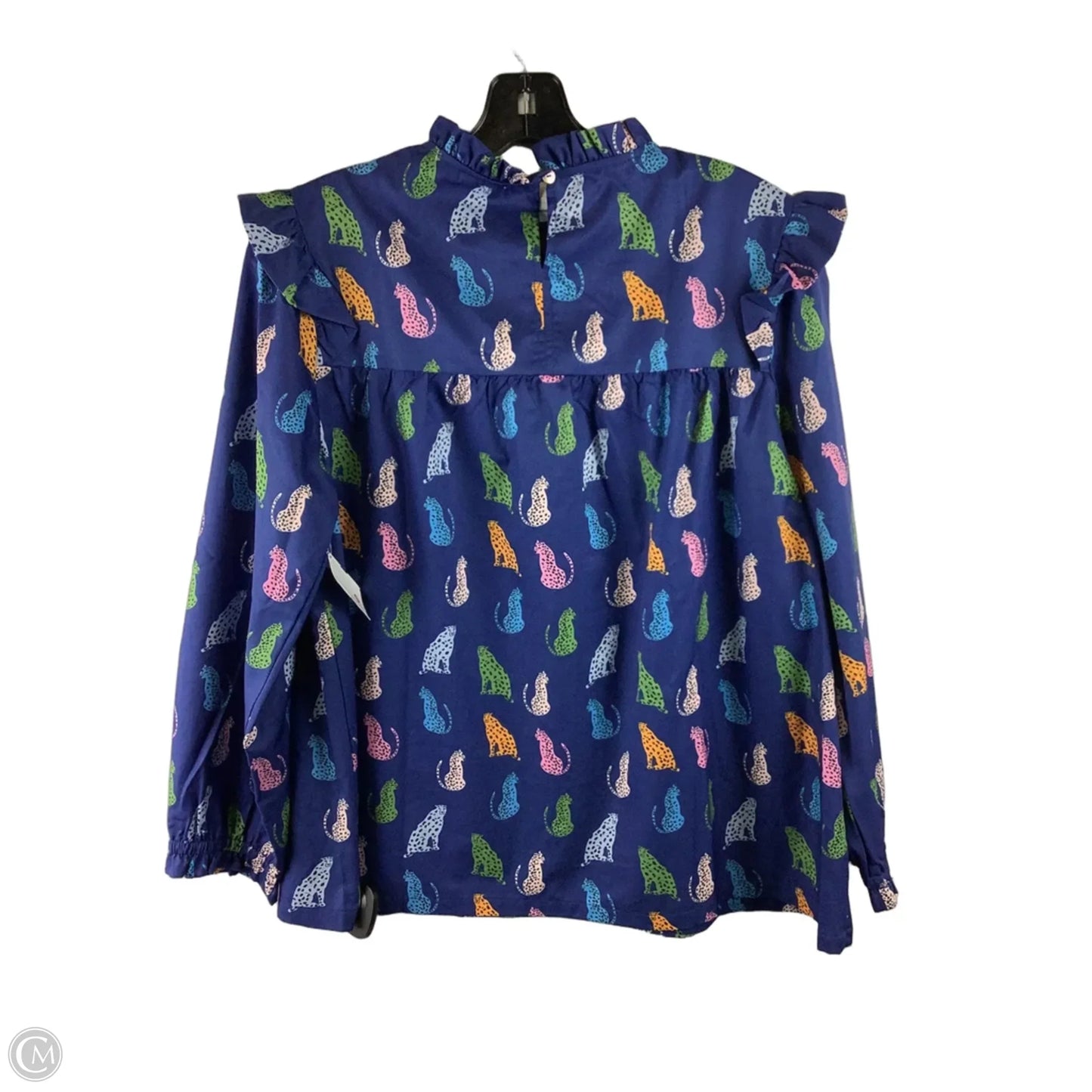 Top Long Sleeve By Michelle Mcdowell In Animal Print, Size: M