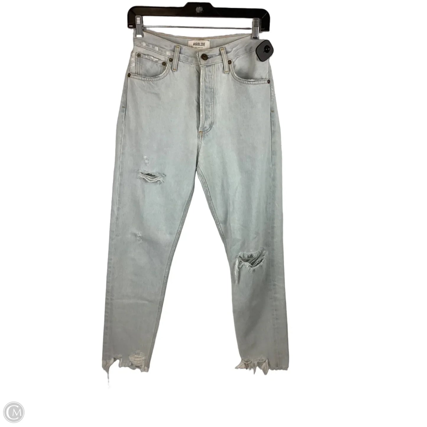 Jeans Straight By Agolde In Blue Denim, Size: 2 (25)