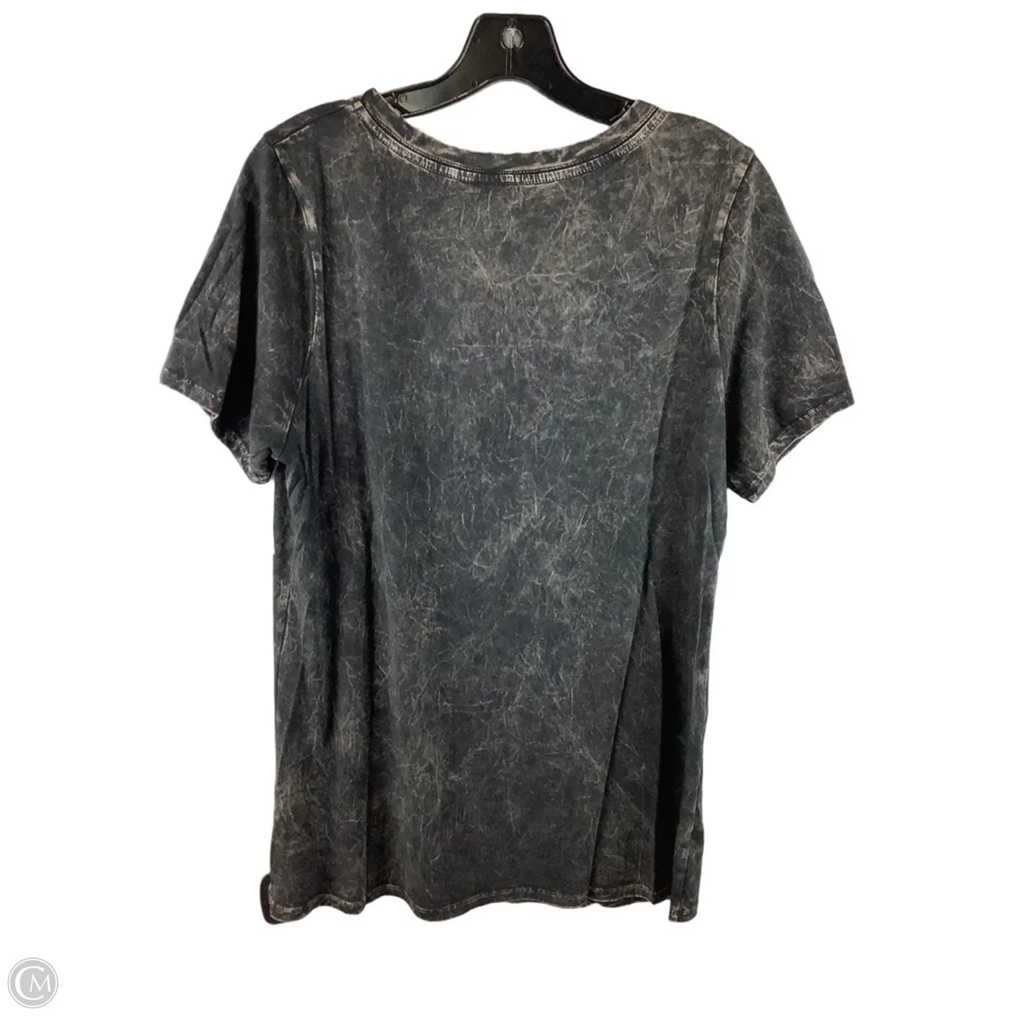 Top Short Sleeve By Clothes Mentor In Grey & Orange, Size: M